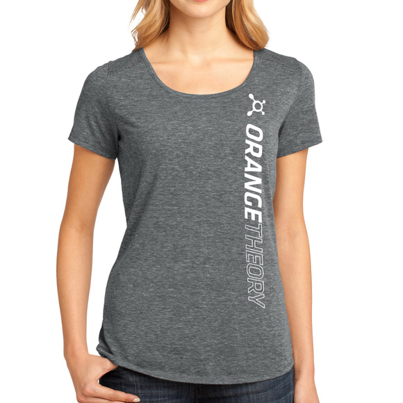 Orange Theory Tri Blend Lace tee Grey Heather - Picture 1 of 3